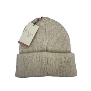 CALIA by Carrie Underwood Luxe Beanie Hat Ivory Womens OSFM Winter Warm Knit Cap